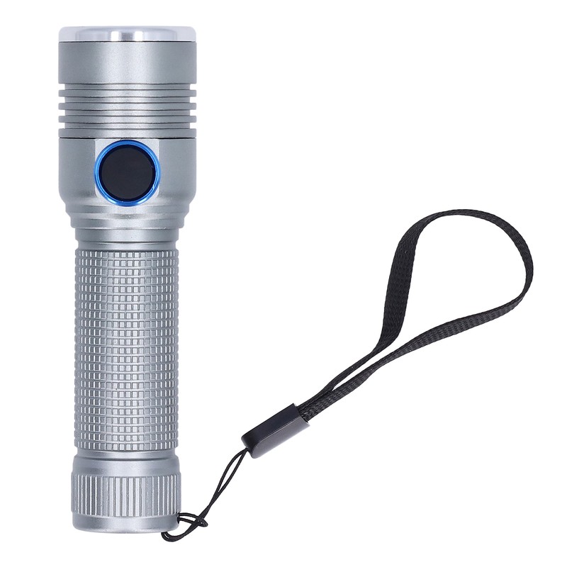 LED Flashlight Telescopic Zoom Protective Function Aluminum Alloy Barrel 2000LM