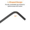 sourcing map 5pcs Hex Key Wrench 3mm L-Shape Hexagon Metric