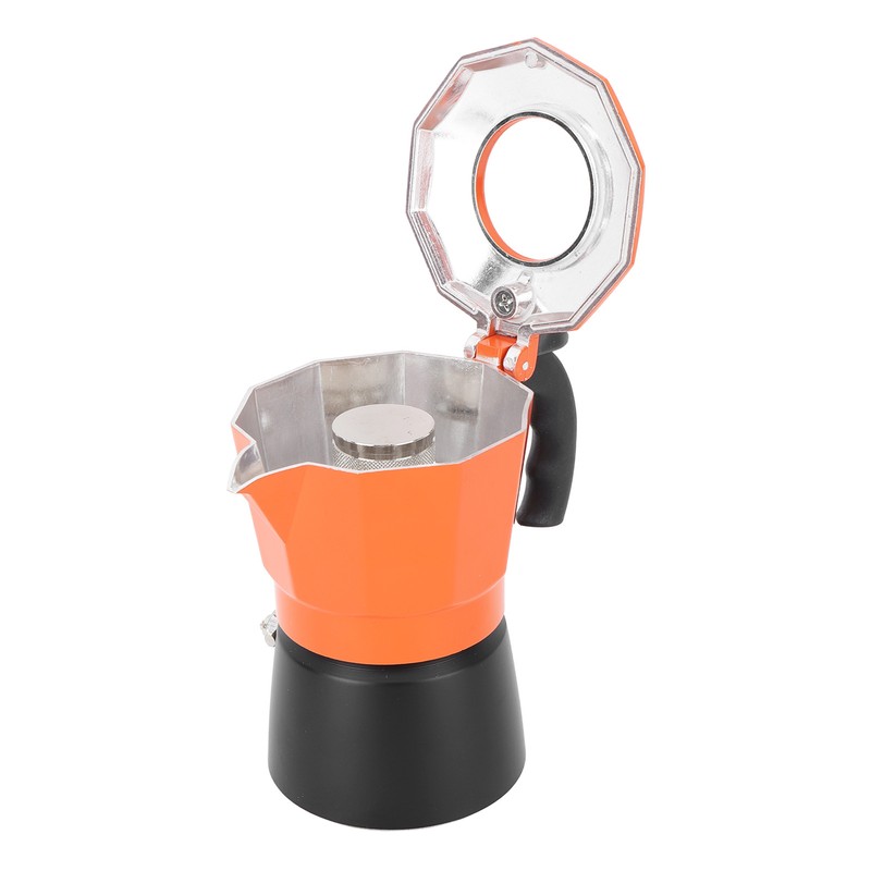 Moka Pot Stovetop Coffee Pot 2 Valve Aluminium Alloy Heat