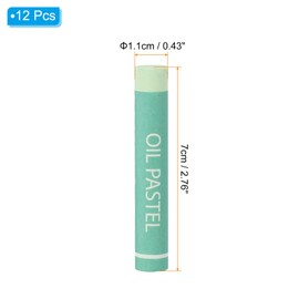 PATIKIL Light Green Oil Pastels, 12Pcs Soft Oil Crayons Creamy Pastels Stick Art Supplies for Art Painting Drawing Blending Graffiti for Artists Beginners