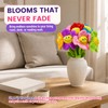 40Pcs Artificial Plush Flower Curtain Tiebacks, Bendable Stem Cutdoor Tiebacks,