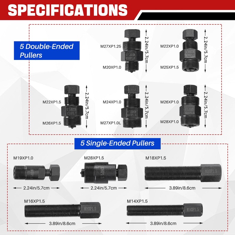 DASBET 10PCS Motorcycle Flywheel Puller | Fly Wheel Puller |