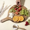 GoCraft Round Wooden Cutting Board | Mango Wood Pizza Peel