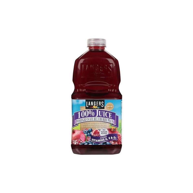 Langers Juice, Pomegranate Blueberry Plus, 64 Fl Oz (Pack of