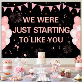 Wonmelody Goodbye Farewell Party Decorations We Were Just Starting to Like You Backdrop Banner Going Away Farewell Party Backdrop Retirement Divorce Party Supplies for Men (Rose Gold, 7 * 5ft)