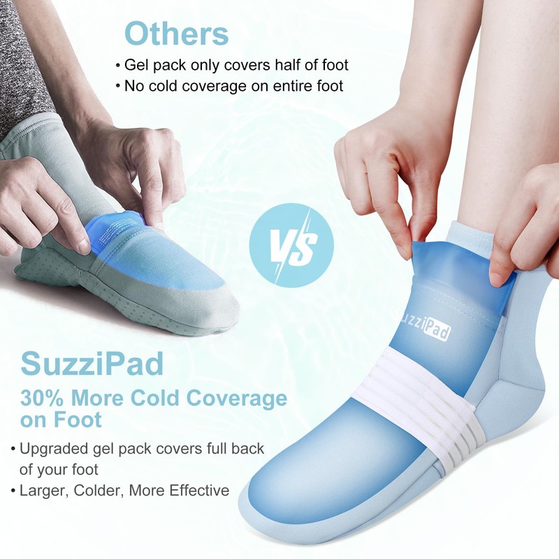 Suzzipad Cold Therapy Socks and Hand Ice Pack, Cooling Gloves