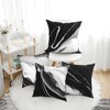 HOSTECCO Marble Cushion Covers 50x50 cm Set of 4 Black