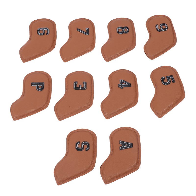 10PCS Golf Head Protective Covers Waterproof PU Material Golf Putter