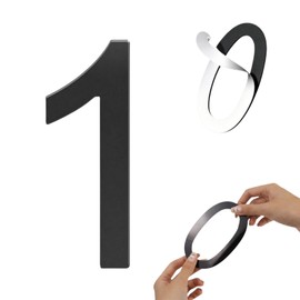 Self-adhesive 3 Inch House Numbers Acrylic House Number Modern House Numbers Black Mailbox Numbers for Outside Address Home Number for Apartments Office Hotel Room (1)