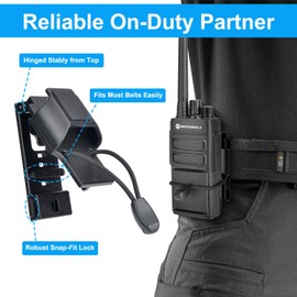 Ablefector Radio Holster, Molle Radio Holder for Duty Belt, Tactical Belt Accessories for Two-Way Radio, Lightweight Walkie-Talkie Holder, Compatible with Motorola apx 6000, Police Gear