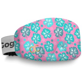 GogglesCover: Protective ski and snowboard goggles cover, hibiscus pink design