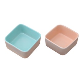 Generic 2pcs Ceramic Hamster Feeding Bowls Anti-tip Design Easy to Clean Pet Dish for Chinchillas and Animals and Smooth for Safe Use