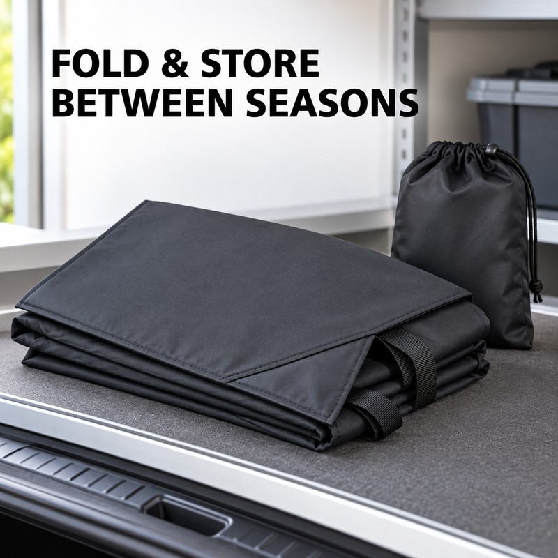 Universal Magnetic Windshield Snow Cover, 83 x 49 Inch Anti-Frost