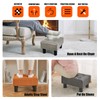 BRIAN & DANY Small Foot Stool, Leather Foot Stools with