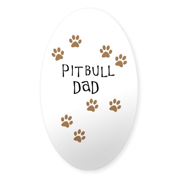 CafePress Pitbull Dad Oval Car Bumper Sticker