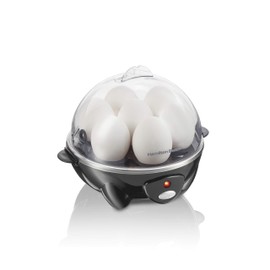 Hamilton Beach 3-in-1 Electric Egg Cooker for Hard Boiled Eggs, Poacher Eggs, Omelet Maker & Vegetable Steamer, Holds 7, Black (25507)