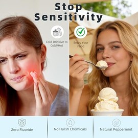 10% Nano Hydroxyapatite Toothpaste for Sensitive Teeth, Fluoride Free Remineralizing & Enamel Repair, Gentle Whitening & Peppermint Fresh Breath, 2-Pa