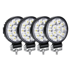 ikaufen 4pcs 3.2 Inch 84W Mini Ultra Thin LED Work Light Spot Beam LED Pods Offroad Driving Lights 12V 24V Fog Lamps for Truck Tractor Boat 4x4 Car SUV ATV Excavator (4pcs-84W)