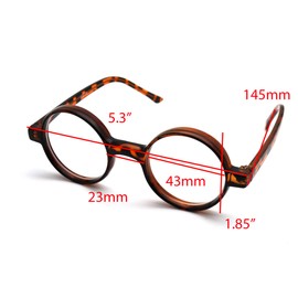 ColorViper READING reader Vintage Hippie Retro Metal or plastic Round Circle Flat Lens (Z1 Tortoise round, 1.50)
