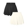 OQQ Women 2 Piece Skirts 2 in 1 Flowy Basic
