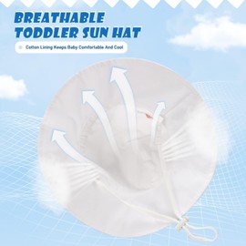 BAVST Baby Sun Hat Girls Floppy Bucket Hat Summer Toddler Outdoor Cap for Swim Beach (Z-pink+white, 50cm)