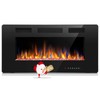 Joy Pebble 36 inch Electric Fireplace Inserts, in-Wall Recessed and