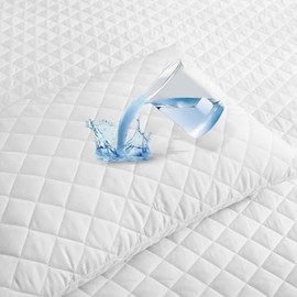 PRIME LINENS 100% Waterproof Quilted Pillow Protectors 2 Pack with Zipper Closure - Ultra Soft Waterproof Pillowcases, Breathable Microfiber Pillow Covers (50 x 75 cm)