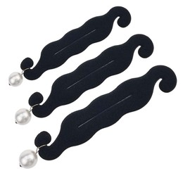 3 PCS Pearl Hair Bun Makers - Lazy Curler Clips, Magic Foam Sponge Donuts for Beauty Hairstyles, Styling Tool Accessories for Women Girls