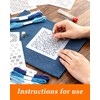 eZAKKA 51 Pack Blue Sashiko Kit with 30 Templates, 9
