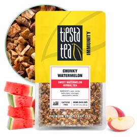 Tiesta Tea - Chunky Watermelon | Loose Leaf | Sweet Watermelon Herbal Tea | Premium Non-Caffeinated Blend | Make Hot or Iced | Brews Up to 25 Cups | 2 Ounce Resealable Pouch