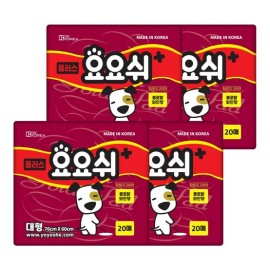 요요쉬 [L Point Accumulation] Yoyoshi Large Wine Dog Training Pad 20 Sheets X 4P / Dog Pad