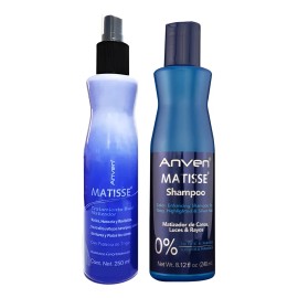 Shampoo Matizador + Tratamiento Dual Sin Enjuague Anven