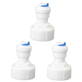 3/4" Female Thread Straight to 1/4" OD Push-to-Connect, RO Water Filter Hose Connector, Pre-Purifier & Water Purifier Plastic Adapter (3-Pack)