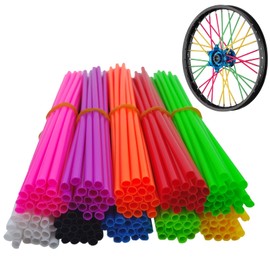 180 PCS Spoke Skins Spoke Covers Plastic Bike Wheels Decorations Dirt Bike Rim Wraps Protector,10 Colors Bicycle Spoke Covers for Motocross Motorcycle Bicycle Wheelchair Accessories for 8-21 Inch Rims