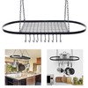 GMSLuu Pot and Pan Ceiling Rack, Mounted Cookware Storage Rack,