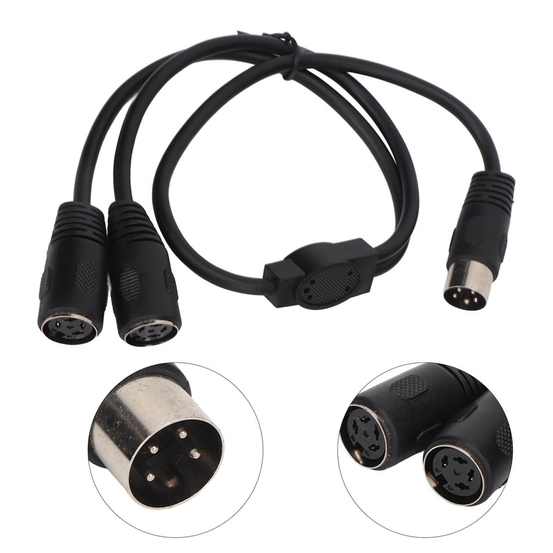DIN 4PIN to 2DIN 4PIN Adapter Cable Professional Male to