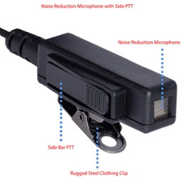 XPR3300e Earpiece,Klykon 2 Wire Surveillance Security Acoustic Tube Eeapiece Headset PTT Mic for Motorola XPR3300e XPR3500 XPR3500e XPR3000 XPR3300 Walkie Talkie 2 Way Radio