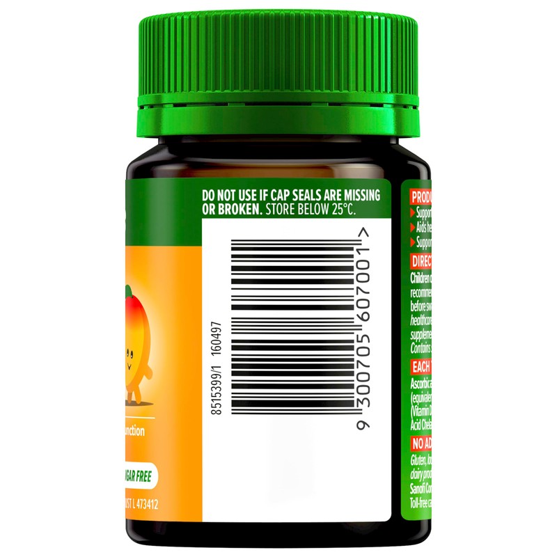 Cenovis Kids Chewable Triple Action Vit C, D & Zinc,