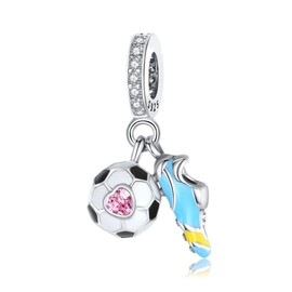 Lkwidi Charm Family Heart Animal Charm Pendant 925 Sterling Silver Charm Bead Pendant for European Bracelets and Necklaces, Silver, Cubic Zirconia