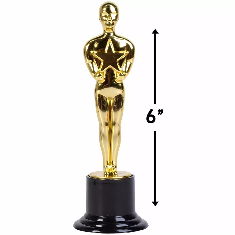 Rhode Island Novelty 6 inch Plastic Gold Movie Award Statue,