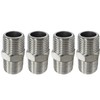 Beduan 3/8" Male to 3/8"Male NPT Hex Nipple Stainless Steel