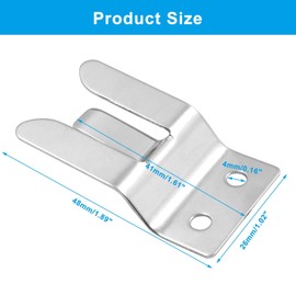 Unlorspy 2Pcs Stainless Steel Microphone Holders ,Sturdy Mic Hanger Clip with Screws for FT1907 7900 8900R 400XDR 6000R and More (Style 1)