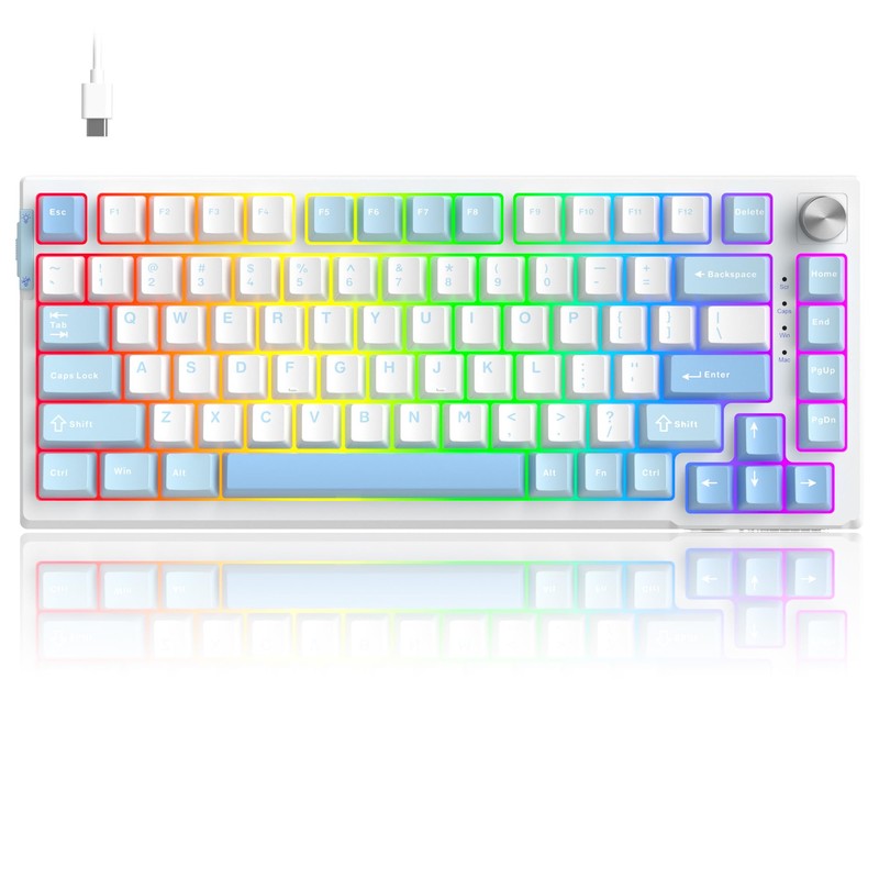 MageGee SKY81 75% Mechanical Gaming Keyboard, Hot Swappable Wired Custom