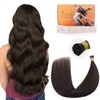 DOORES I Tips Hair Extensions Real Human Hair, Light Dark
