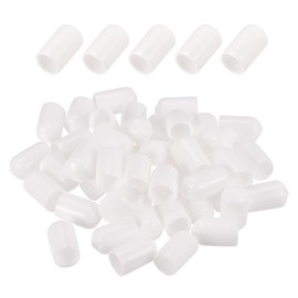 DMiotech 50pcs 12mm Inner Diameter White Screw Protector Rubber End Cap Bolt Cover Screw Bolts for Furniture Pipe
