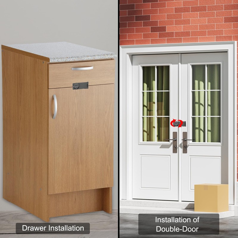 sourcing map Password Rotary Hasp Locks, Mechanical Cabinet Combination Latch
