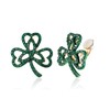 EVER FAITH St. Patrick's Day Lucky Three Leaf Clover Clip-on