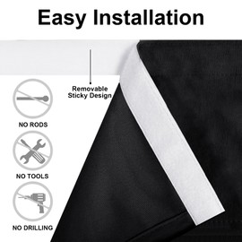 DWCN Blackout Door Curtain, Privacy Thermal Insulated Velvet Blackout French Door Window Curtains for Glass Door Front Door Sliding Door and Patio Door, W26 X L68 Inches Long, 1 Panel, Black