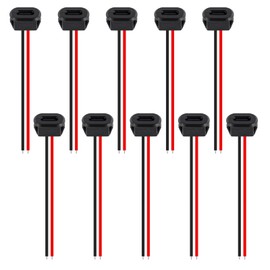DWEII 10PCS Type-C Female Chassis Waterproof 2P Solder Wire Type USB C Pigtail Cable Extension Power Cable USB-C Plug to 2 Pin Bare Wire Open End Connector