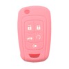 kcpros 2Pcs Rubber Silicone 5 Buttons Flip Smart Key Fob